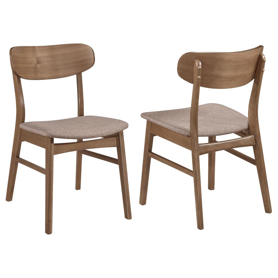 Dortch Dining Side Chair Walnut and Brown (Set of 2)-1