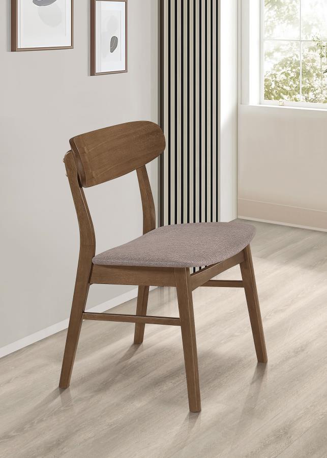 Dortch Dining Side Chair Walnut and Brown (Set of 2)-2