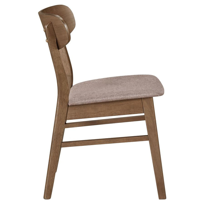 Dortch Dining Side Chair Walnut and Brown (Set of 2)-zoom-