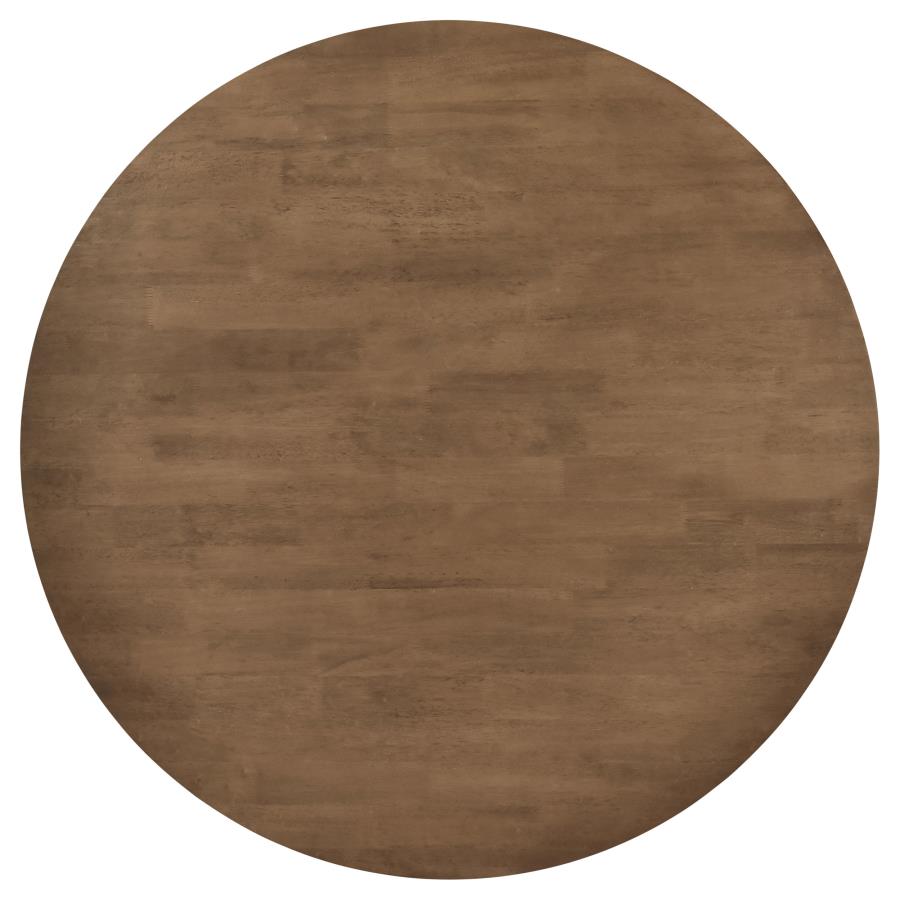 Dinah 5-piece Round Solid Wood Dining Set Walnut-zoom-5