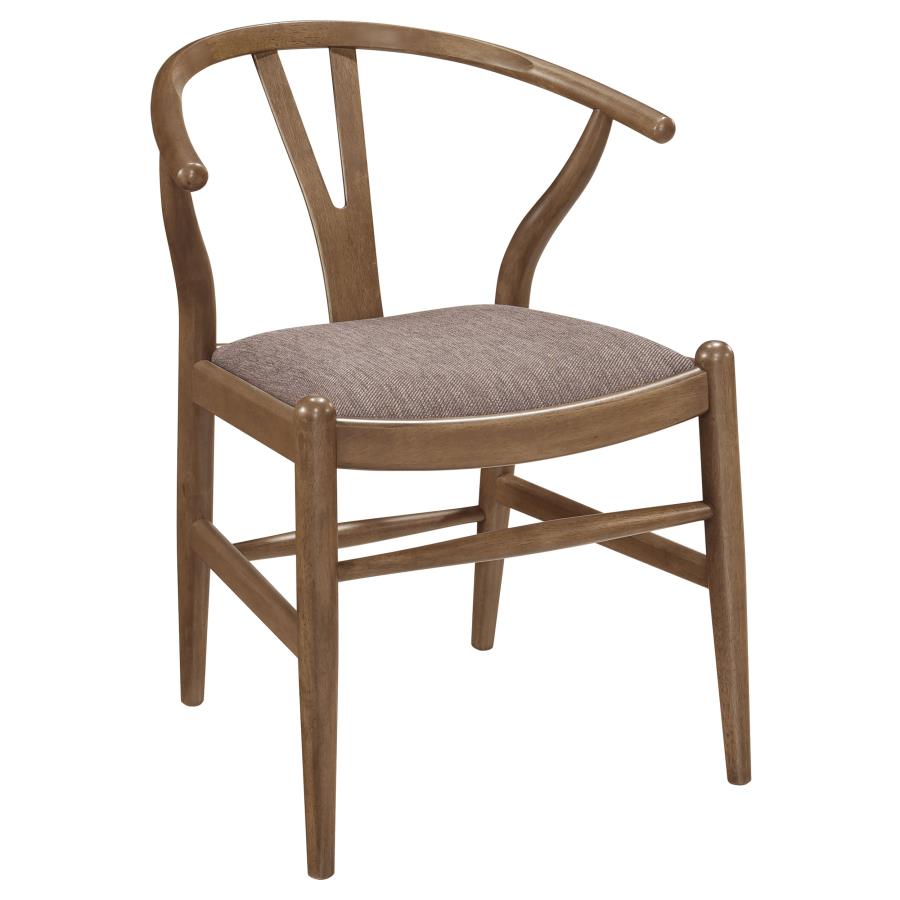 Dinah 5-piece Round Solid Wood Dining Set Walnut-zoom-6