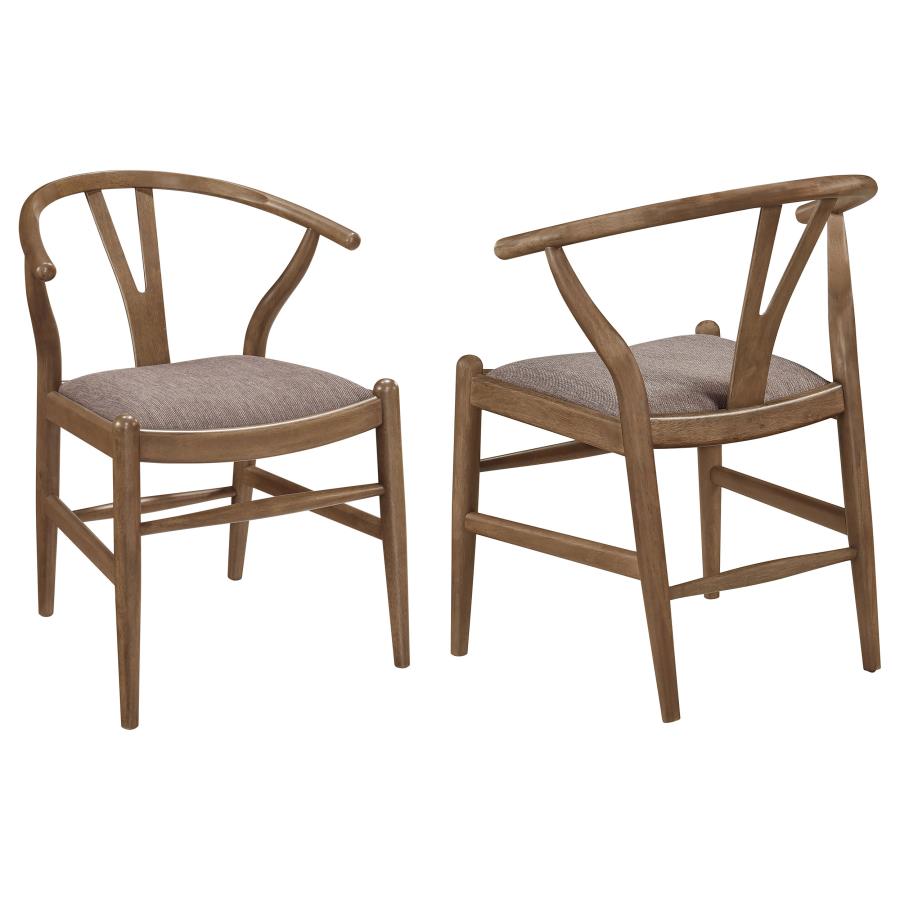 Dinah Wood Wishbone Dining Side Chair Walnut (Set of 2)-zoom-1