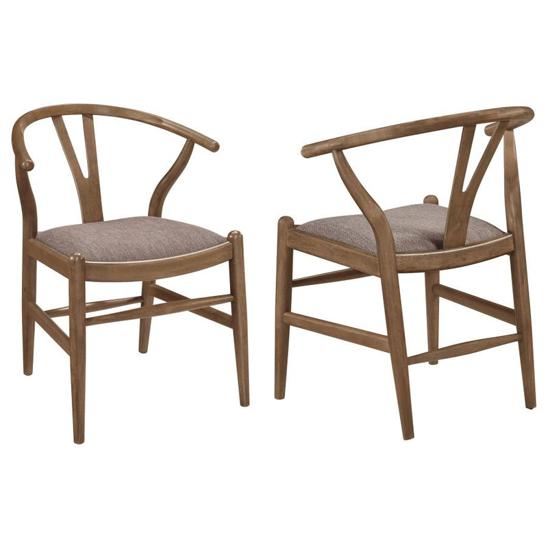 Dinah Wood Wishbone Dining Side Chair Walnut (Set of 2)-zoom-
