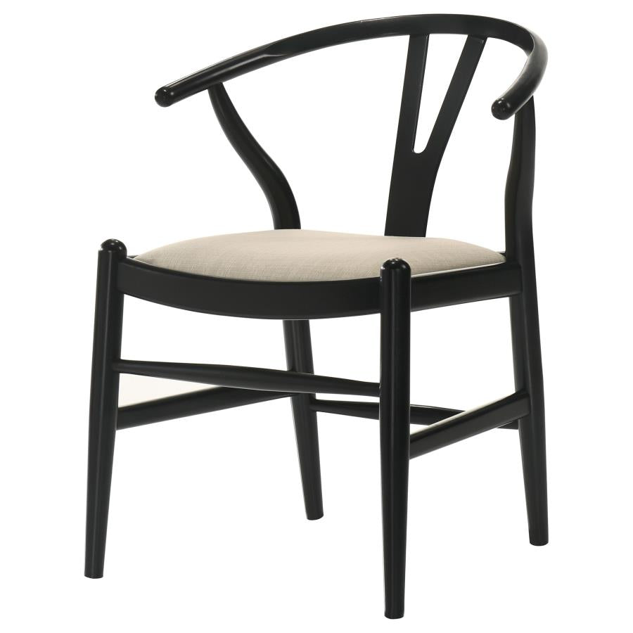 Crestmont Wood Wishbone Dining Side Chair Black (Set of 2)-zoom-5