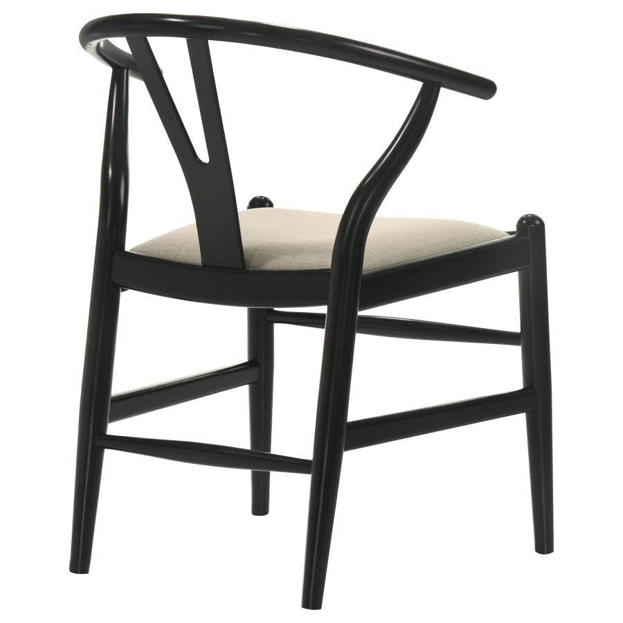 Crestmont Wood Wishbone Dining Side Chair Black (Set of 2)-zoom-8