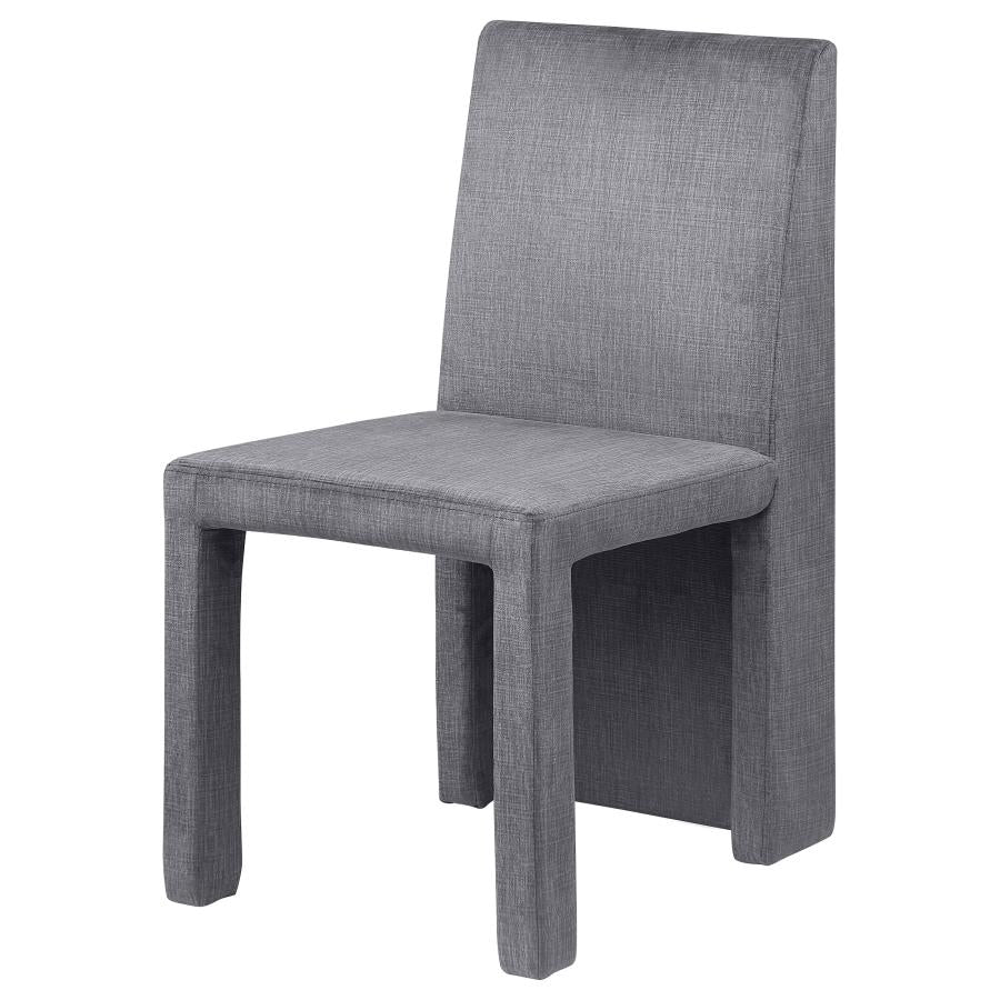 Tordera Velvet Upholstered Dining Side Chair Grey (Set of 2)-zoom-5