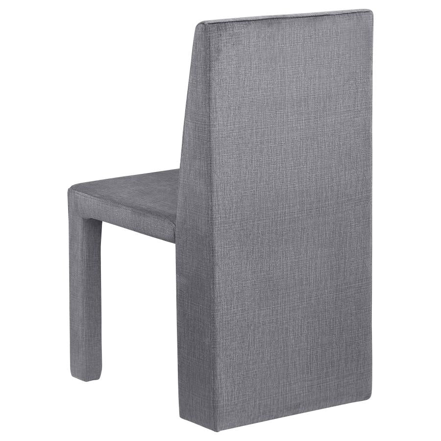 Tordera Velvet Upholstered Dining Side Chair Grey (Set of 2)-zoom-7