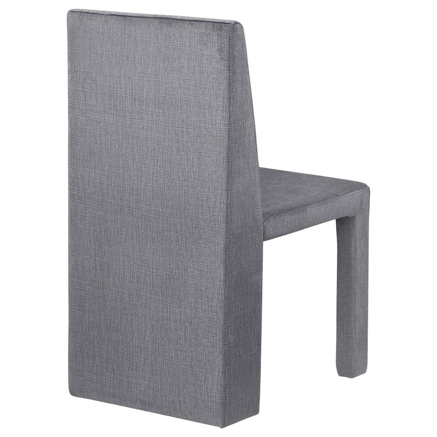 Tordera Velvet Upholstered Dining Side Chair Grey (Set of 2)-zoom-8