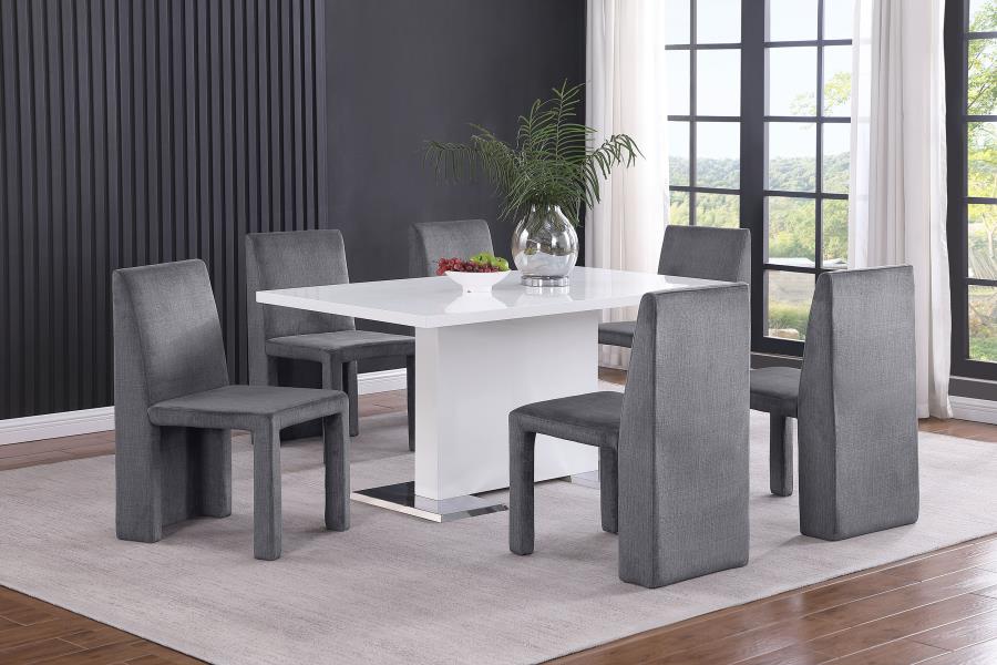 Tordera Velvet Upholstered Dining Side Chair Grey (Set of 2)-13