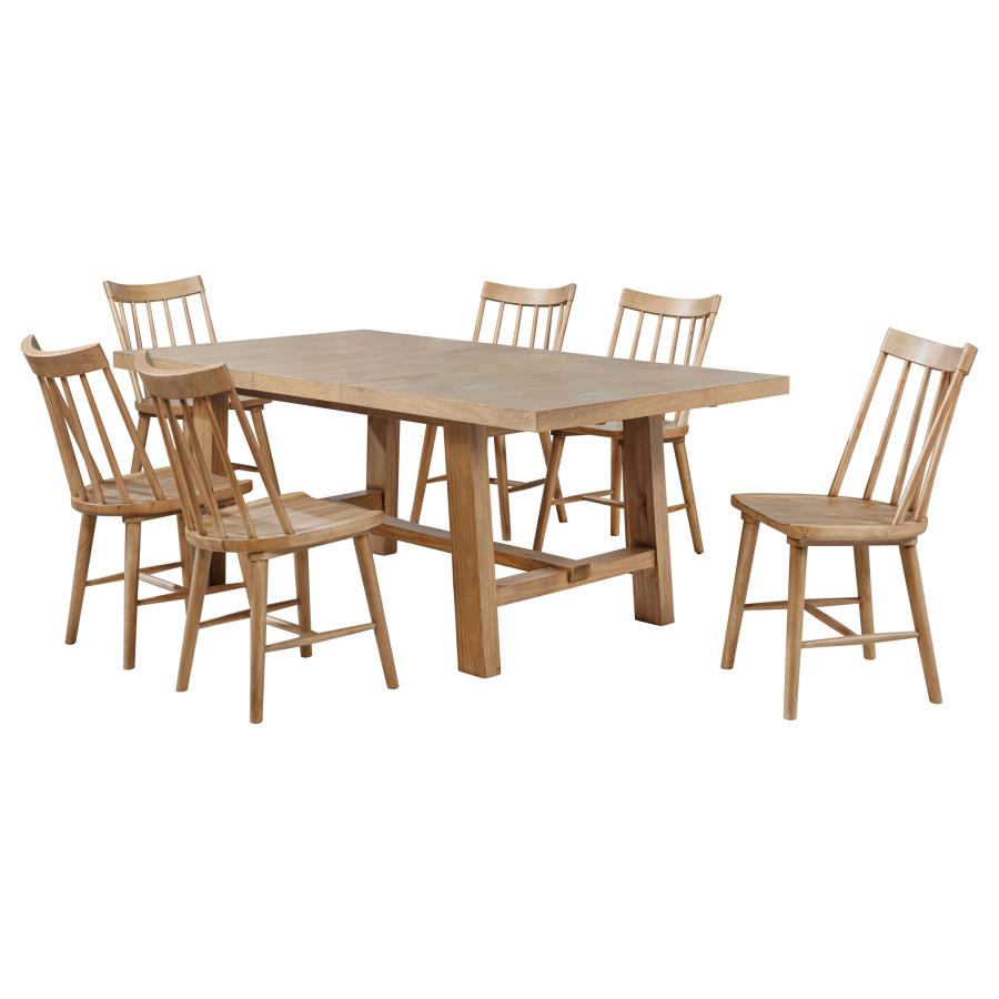 Middleton 7-piece Extension Leaf Dining Set Natural Brown-2