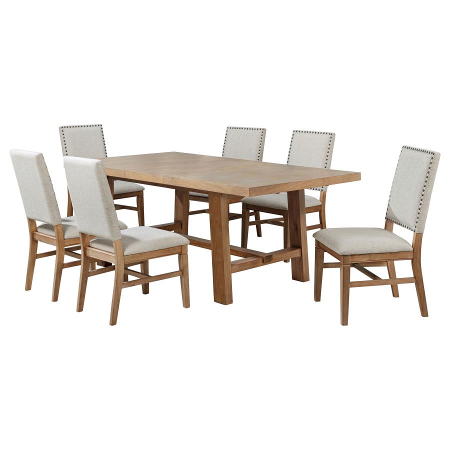 Middleton 7-piece Extension Leaf Dining Set Brown and Beige-2