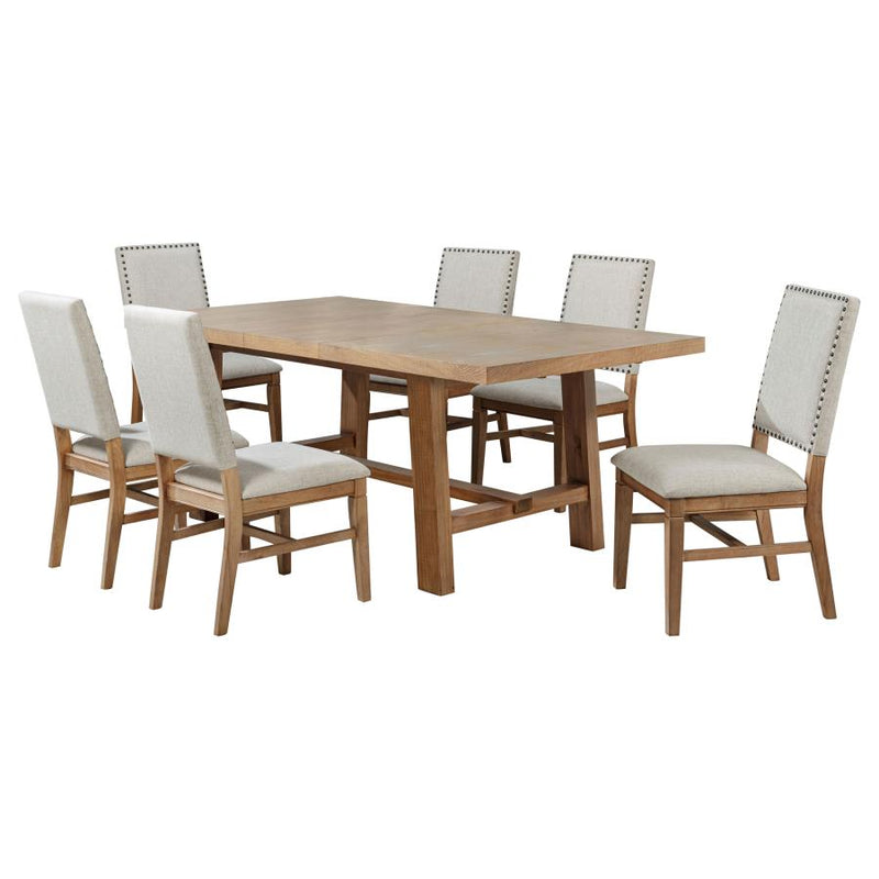 Middleton 7-piece Extension Leaf Dining Set Brown and Beige-zoom-