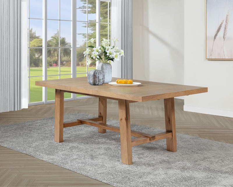 Middleton 76-inch Extension Leaf Dining Table Natural Brown-zoom-