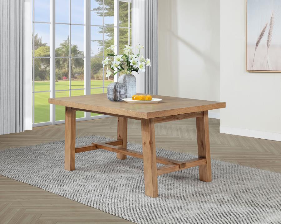 Middleton 76-inch Extension Leaf Dining Table Natural Brown-zoom-3