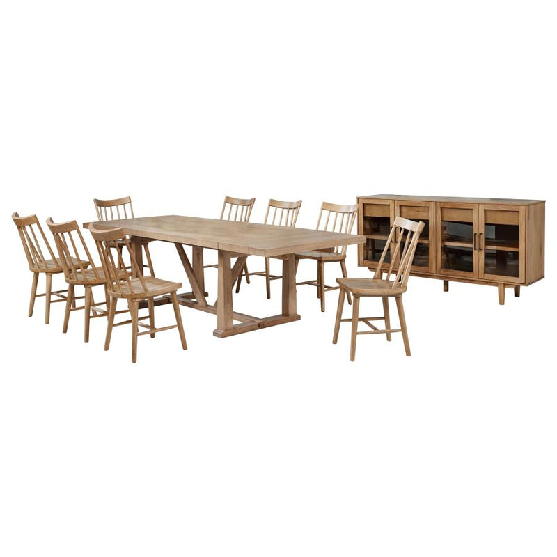 Middleton 10-piece Extension Leaf Dining Set Natural Brown-zoom-