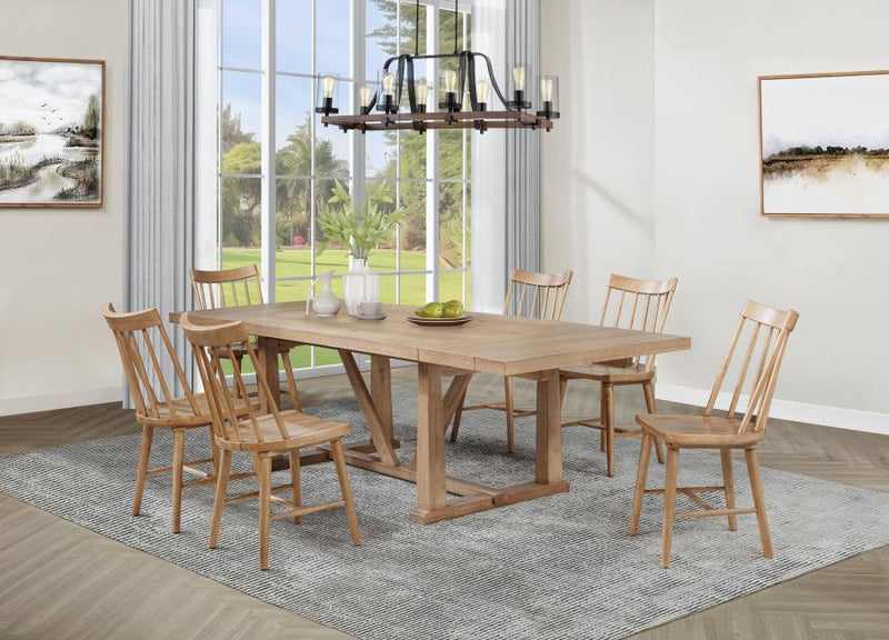 Middleton 7-piece Extension Leaf Dining Set Natural Brown-zoom-