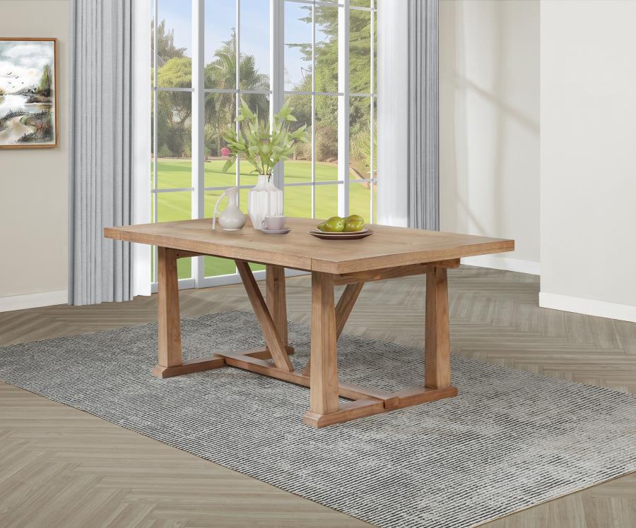 Middleton 106-inch Extension Leaf Dining Table Natural Brown-zoom-3