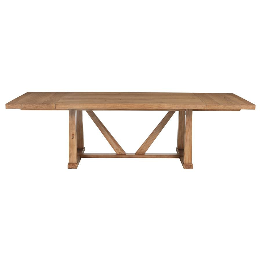 Middleton 106-inch Extension Leaf Dining Table Natural Brown-5