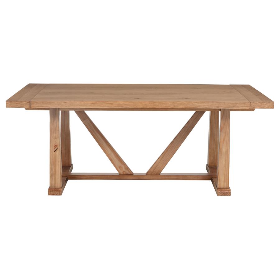 Middleton 106-inch Extension Leaf Dining Table Natural Brown-6