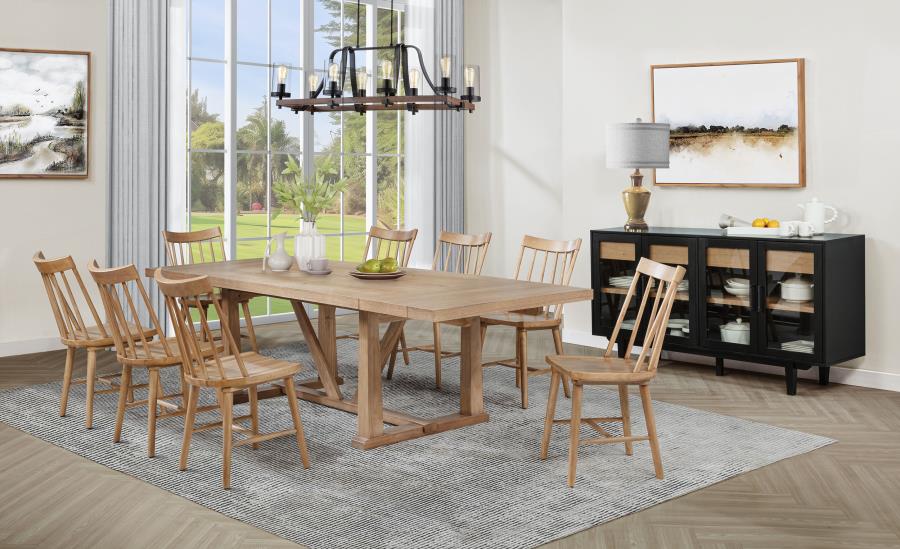 Middleton 106-inch Extension Leaf Dining Table Natural Brown-14