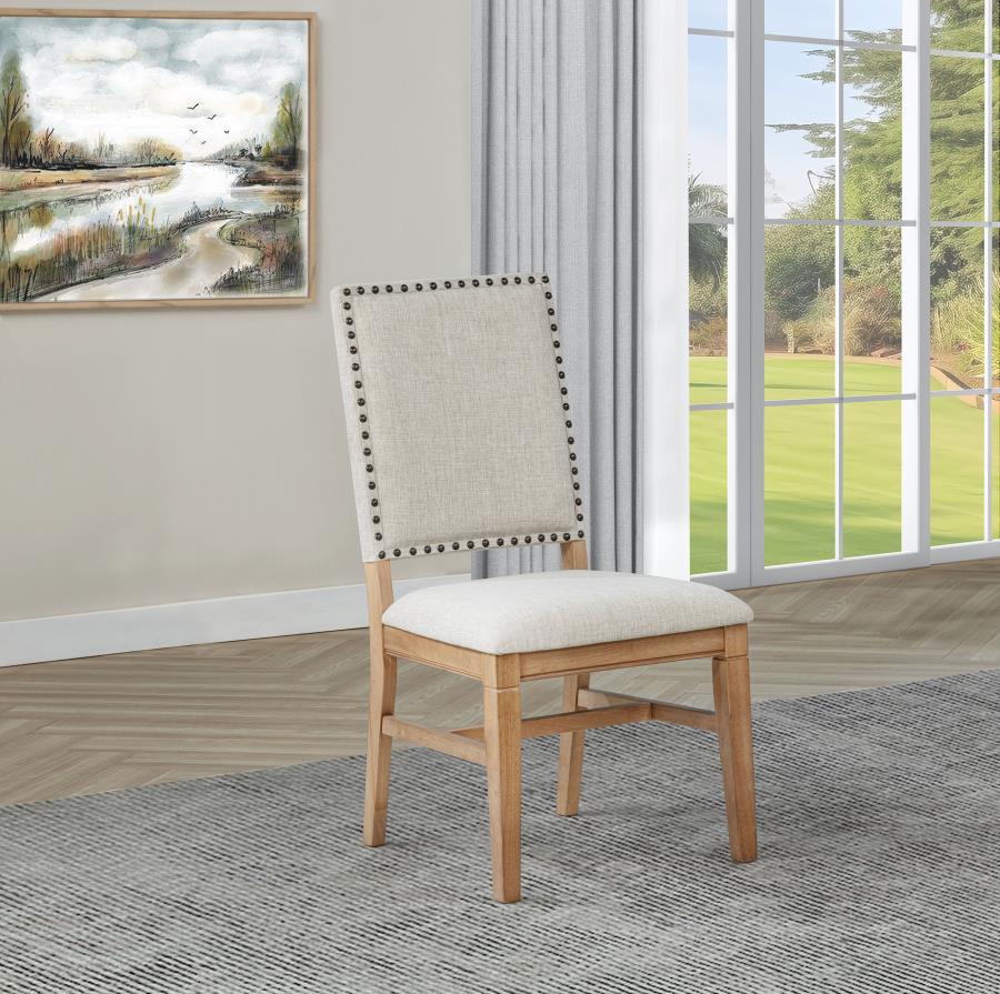 Middleton Upholstered Dining Side Chair Beige (Set of 2)-zoom-2