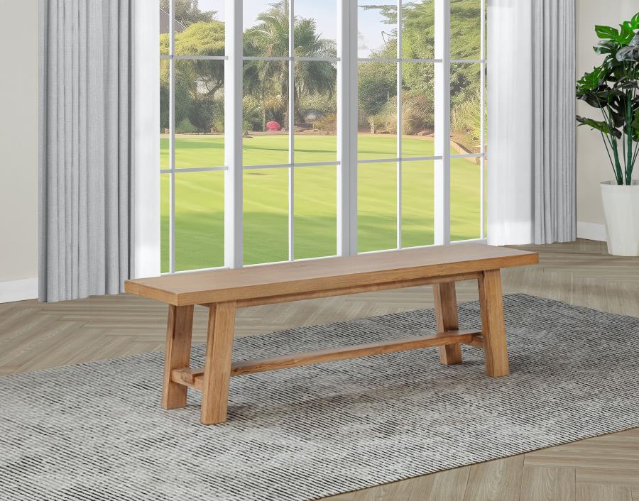 Middleton 60-inch Wood Backless Dining Bench Natural Brown-2
