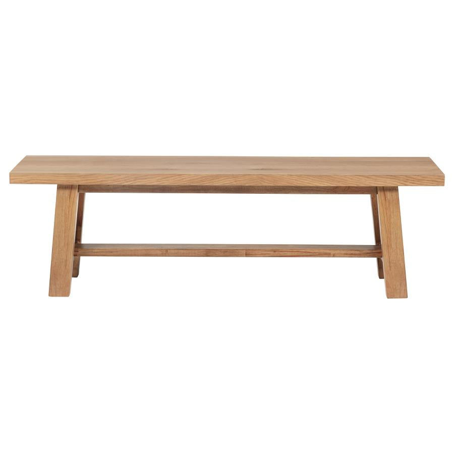 Middleton 60-inch Wood Backless Dining Bench Natural Brown-zoom-3