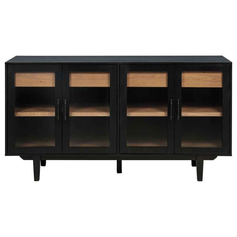 Middleton 4-door Sideboard Server with Dual Drawers Black-zoom-3