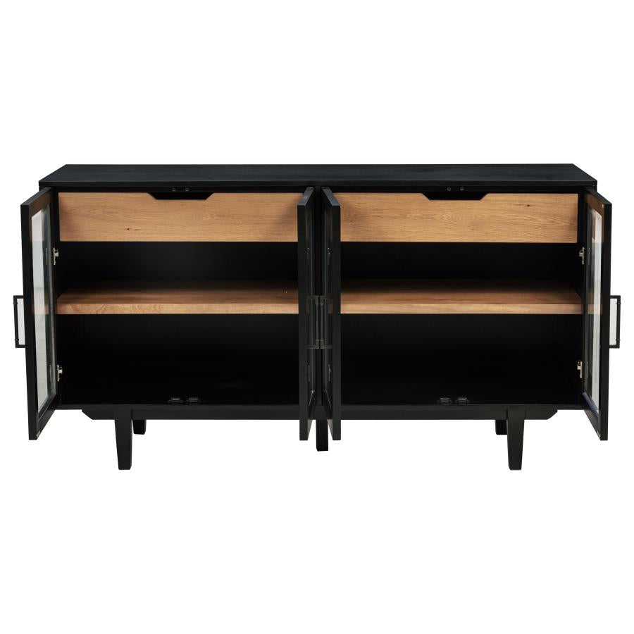 Middleton 4-door Sideboard Server with Dual Drawers Black-4