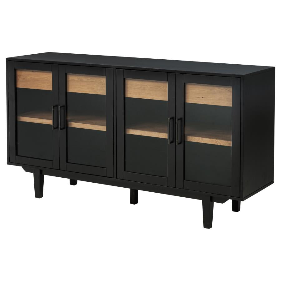 Middleton 4-door Sideboard Server with Dual Drawers Black-5