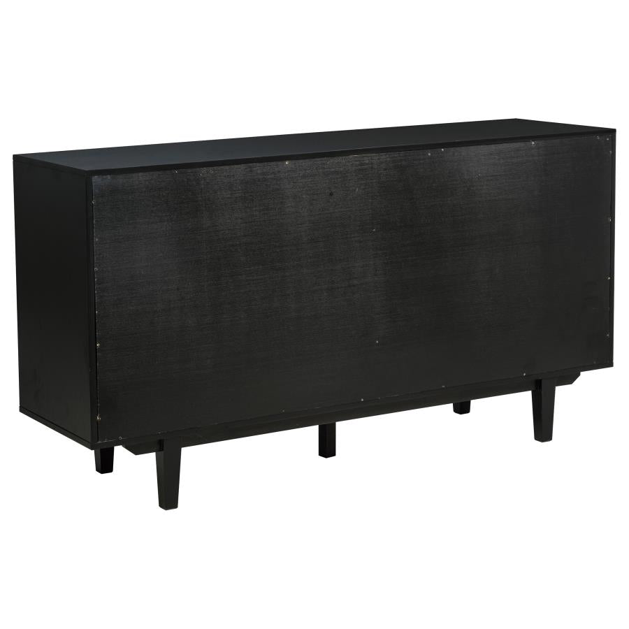 Middleton 4-door Sideboard Server with Dual Drawers Black-zoom-7