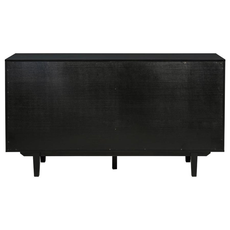 Middleton 4-door Sideboard Server with Dual Drawers Black-zoom-
