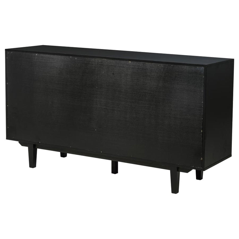 Middleton 4-door Sideboard Server with Dual Drawers Black-zoom-