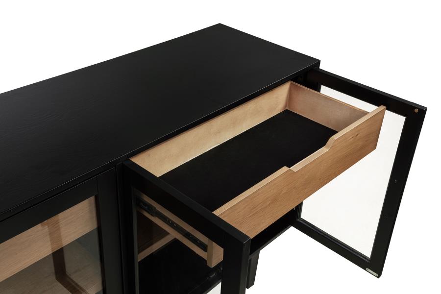 Middleton 4-door Sideboard Server with Dual Drawers Black-11