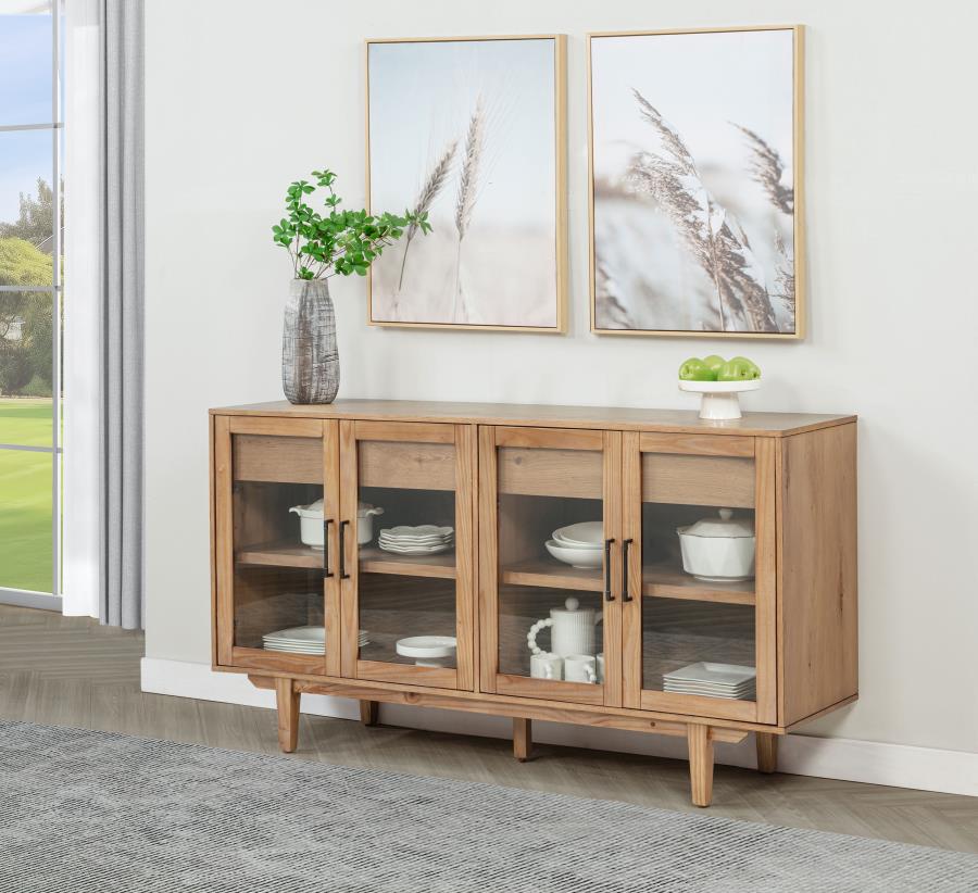 Middleton 4-door Sideboard Server with Dual Drawers Natural-2