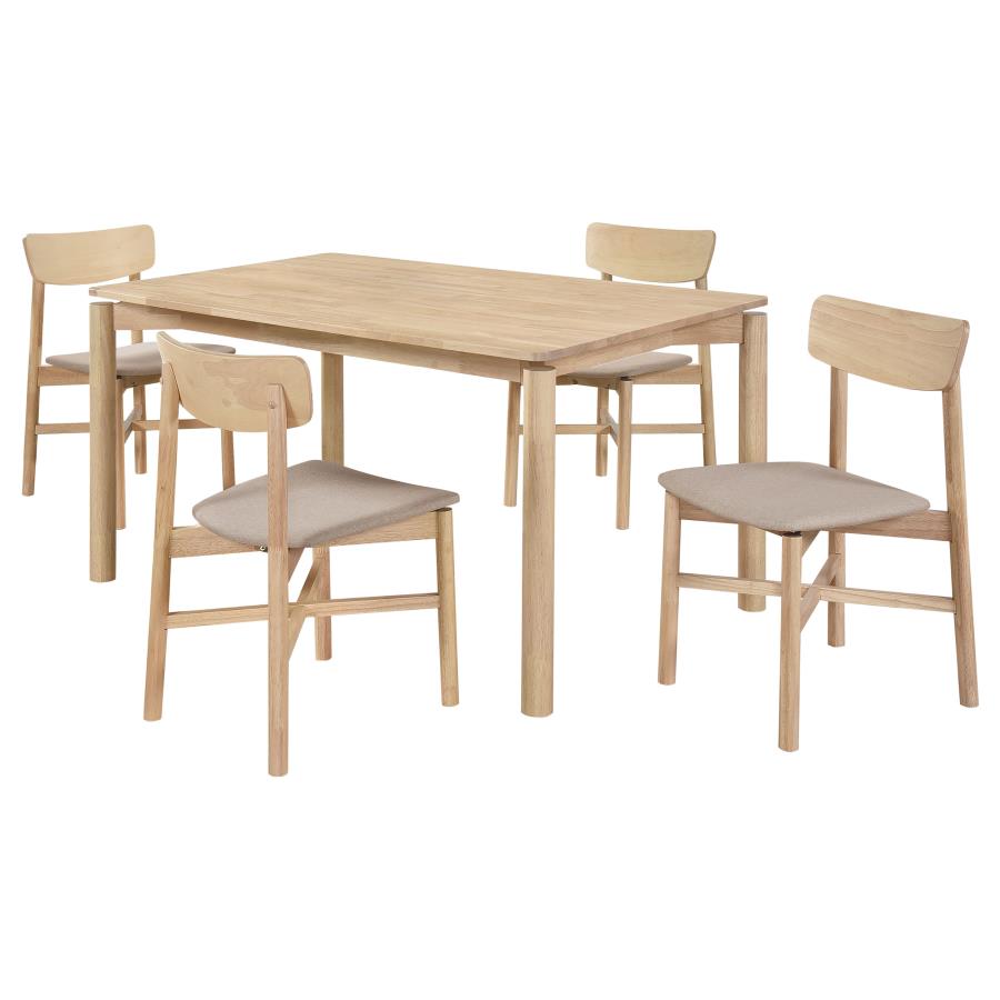 Parkridge 5-piece 59-inch Wood Dining Set White Washed-zoom-2