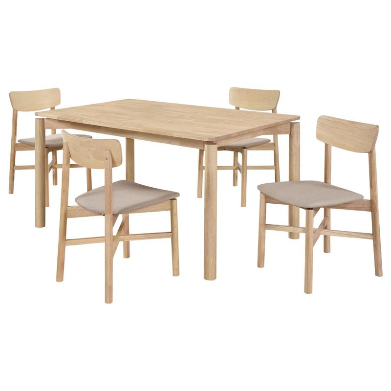 Parkridge 5-piece 59-inch Wood Dining Set White Washed-zoom-