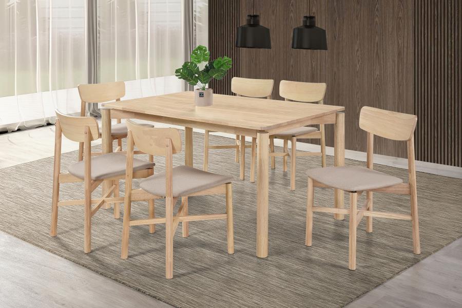Parkridge 7-piece 59-inch Wood Dining Set White Washed-zoom-1