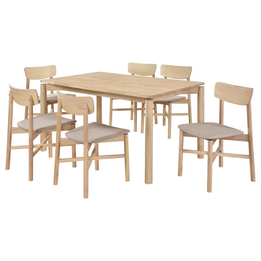 Parkridge 7-piece 59-inch Wood Dining Set White Washed-2
