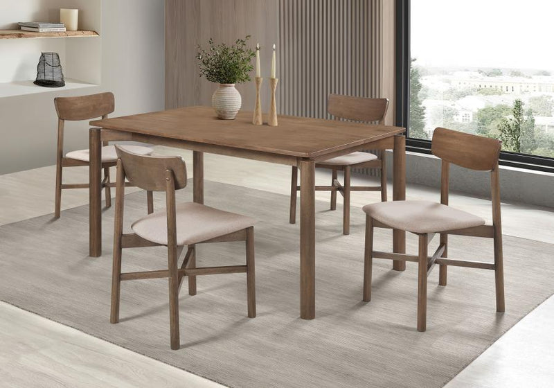 Parkridge 5-piece 59-inch Wood Dining Set Natural Walnut-zoom-