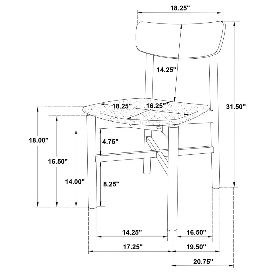 Parkridge 5-piece 59-inch Wood Dining Set Natural Walnut-zoom-15
