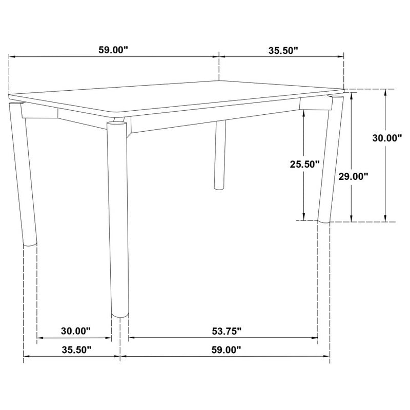 Parkridge 59-inch Rectangular Dining Table Natural Walnut-zoom-