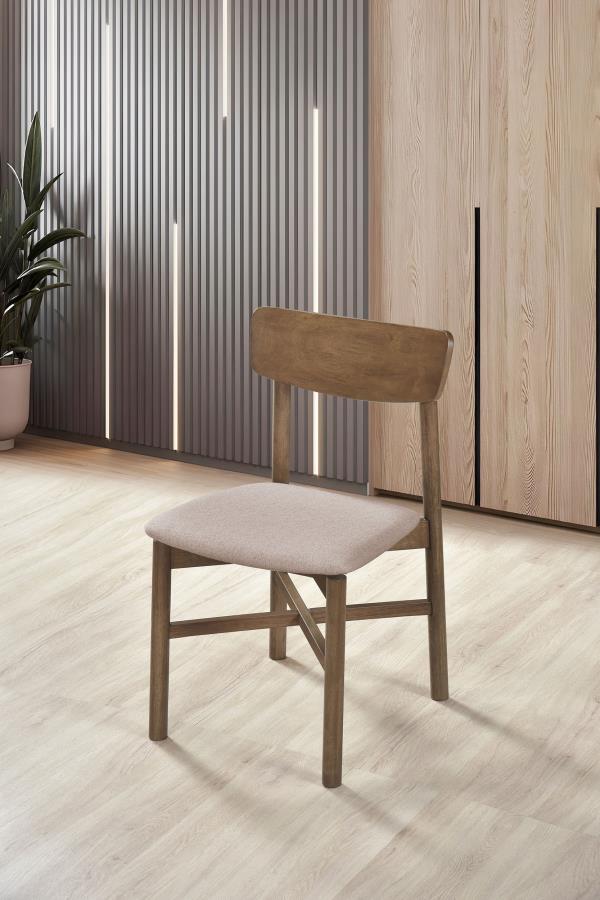 Parkridge Dining Side Chair Natural Walnut (Set of 2)-zoom-