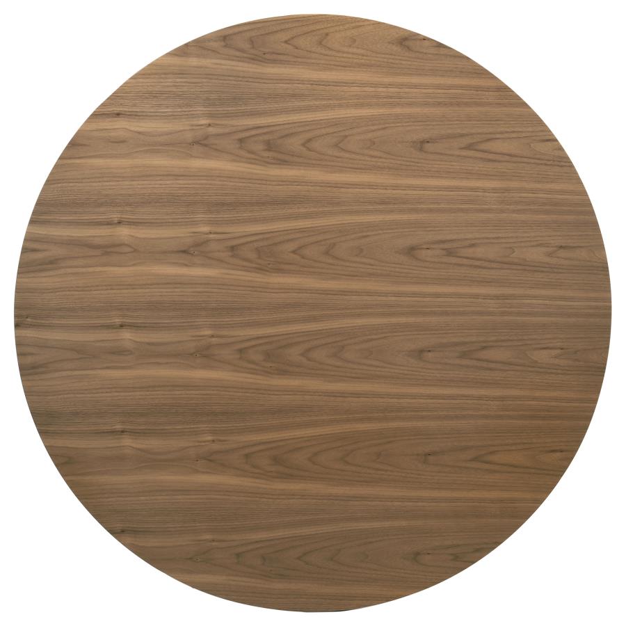 Crestmore 5-piece 46-inch Round Wood Dining Table Set Walnut-zoom-6