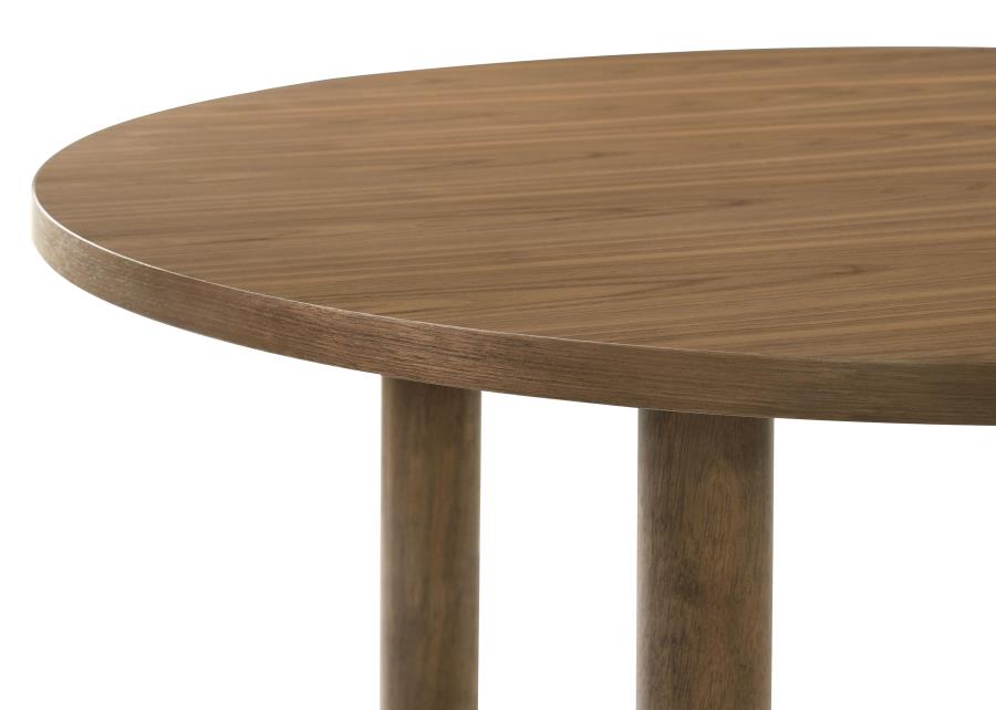 Crestmore 5-piece 46-inch Round Wood Dining Table Set Walnut-zoom-10