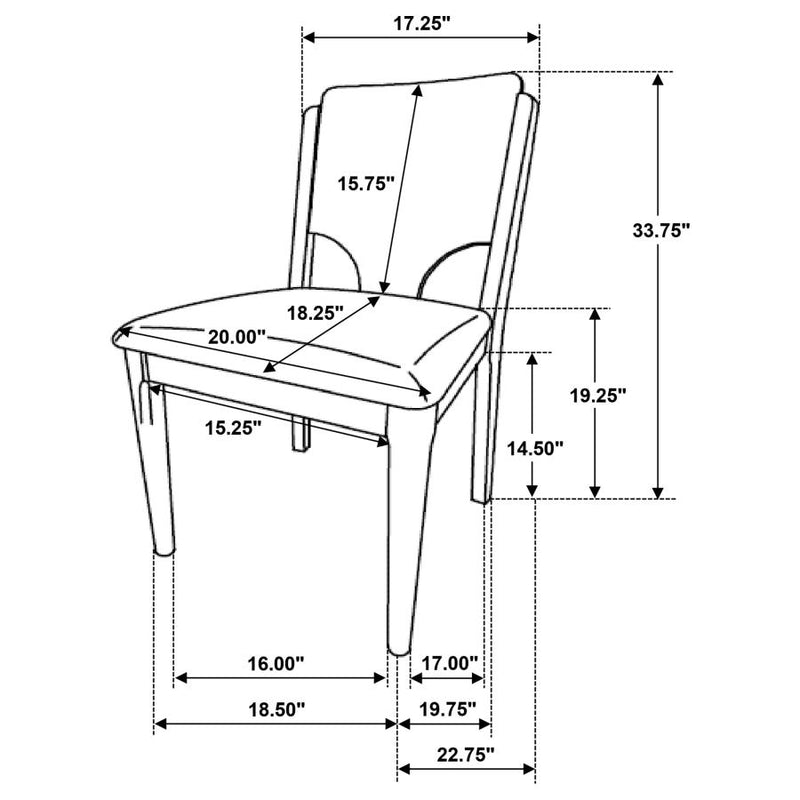 Crestmore 5-piece 46-inch Round Wood Dining Table Set Walnut-zoom-