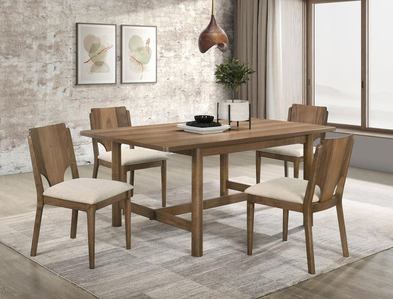Crestmore 5-piece Rectangular Dining Table Set Walnut-zoom-