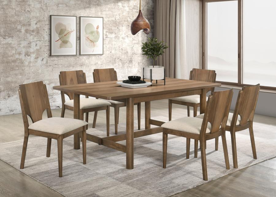 Crestmore 7-piece Rectangular Dining Table Set Walnut-1
