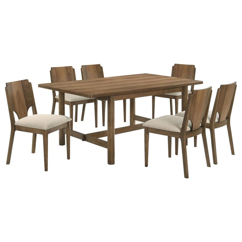 Crestmore 7-piece Rectangular Dining Table Set Walnut-zoom-