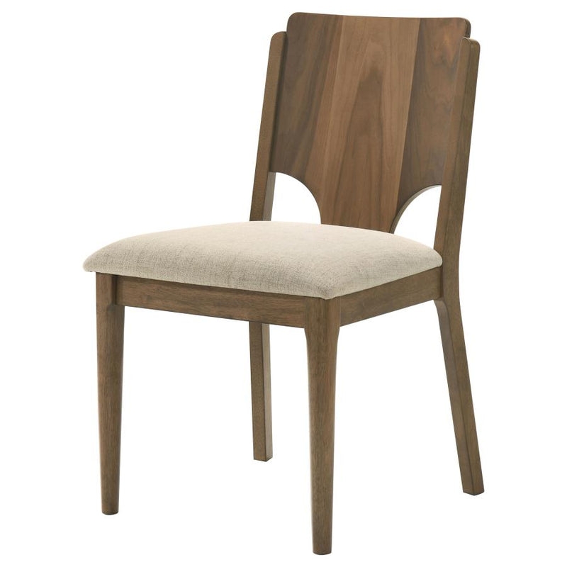 Crestmore Dining Chair Upholstered Seat Walnut (Set of 2)-zoom-